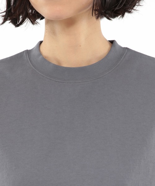 LAKOLE（ラコレ）の「USAコットンスタンドネックTシャツ / LAKOLE（Tシャツ/カットソー・レディース・ブラック/エンジ/グレー/オフホワイト/カーキ/ライトブラウン・SMALL/MEDIUM）」の16枚目の写真