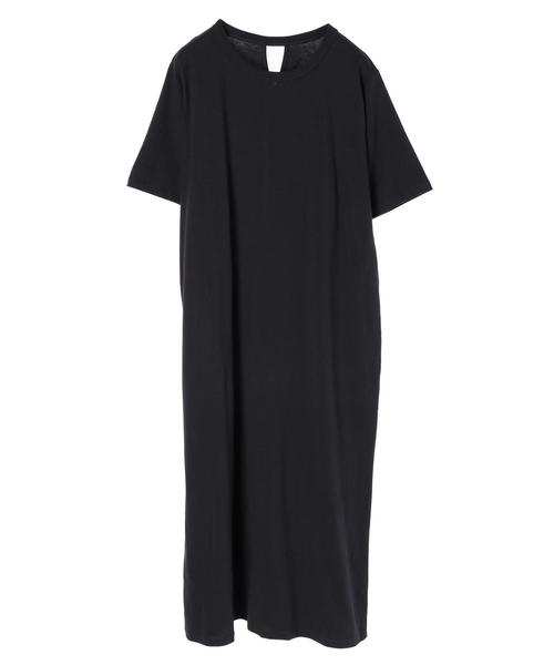 Green　Parks（グリーンパークス）の「クルーネックカットワンピース＊★（ワンピース・レディース・ブラック/ベージュ/テラコッタ・FREE）」の4枚目の写真