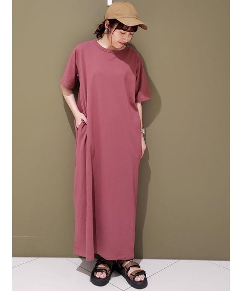 Green　Parks（グリーンパークス）の「クルーネックカットワンピース＊★（ワンピース・レディース・ブラック/ベージュ/テラコッタ・FREE）」の12枚目の写真