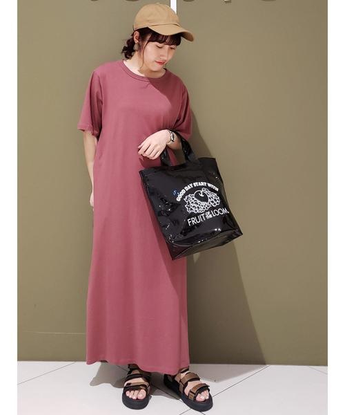 Green　Parks（グリーンパークス）の「クルーネックカットワンピース＊★（ワンピース・レディース・ブラック/ベージュ/テラコッタ・FREE）」の16枚目の写真