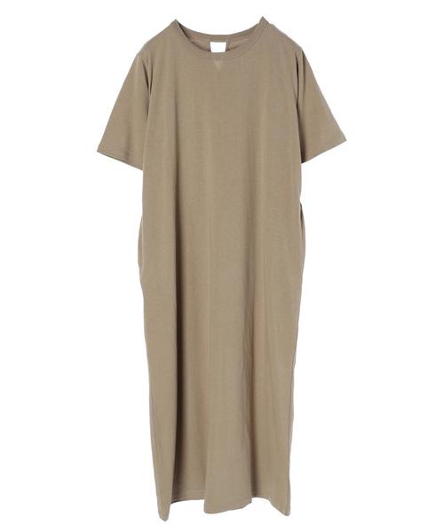 Green　Parks（グリーンパークス）の「クルーネックカットワンピース＊★（ワンピース・レディース・ブラック/ベージュ/テラコッタ・FREE）」の22枚目の写真