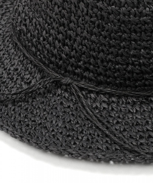 LAKOLE（ラコレ）の「細編みペーパーハット / LAKOLE（ハット・レディース・ブラック/ブラウン系その他/ナチュラル・FREE）」の4枚目の写真