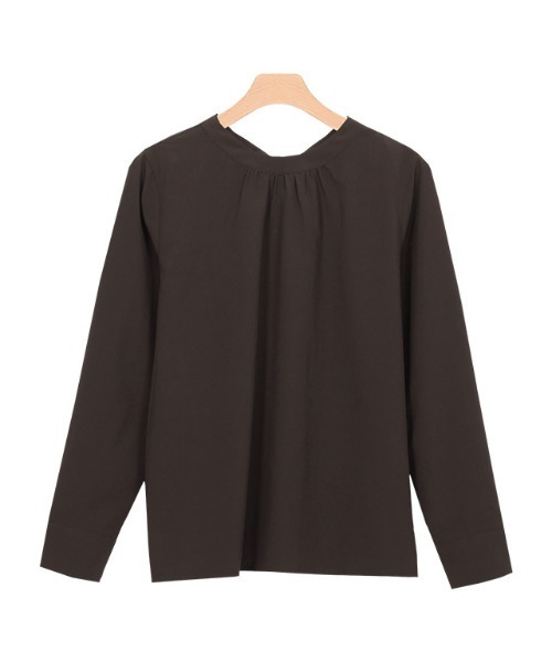 Pierrot（ピエロ）の「2wayハイネックリボンブラウス（シャツ/ブラウス・レディース・アイボリー/ホワイト系その他/ブラック系その他/ブラック系その他2/ブラウン/ブラウン系その他/グレイッシュベージュ/ライトグレー系/ラベンダー/ネイビー/ブルー系その他/ピンク/グレー/グリーン系その他・M/L）」の8枚目の写真