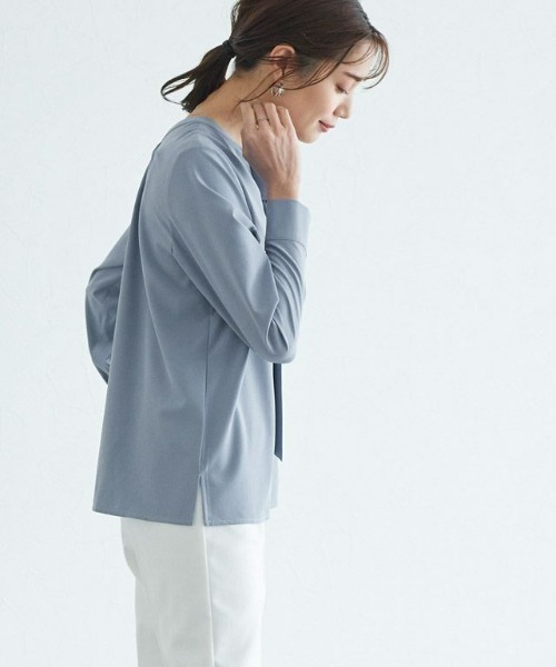 Pierrot（ピエロ）の「2wayハイネックリボンブラウス（シャツ/ブラウス・レディース・アイボリー/ホワイト系その他/ブラック系その他/ブラック系その他2/ブラウン/ブラウン系その他/グレイッシュベージュ/ライトグレー系/ラベンダー/ネイビー/ブルー系その他/ピンク/グレー/グリーン系その他・M/L）」の21枚目の写真