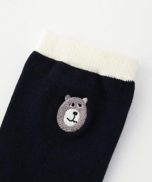 coen(コーエン)の「コーエンベアフェイスカラーコンビソックス(ソックス/靴下・レディース・ネイビー/ダークブラウン/オフホワイト・FREE)」の6枚目の写真