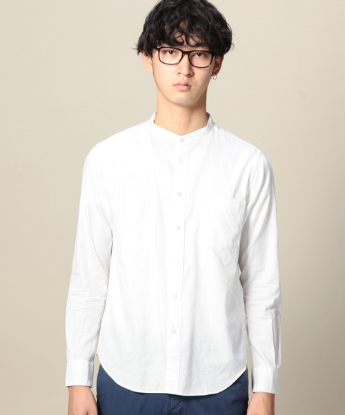 BEAUTY&YOUTH UNITED ARROWS(ビューティーアンドユースユナイテッドアローズ)の「BY バンド/カラー シャツ ◆(シャツ/ブラウス・メンズ・オフホワイト/ロイヤルブルー・MEDIUM/SMALL/X-LARGE/LARGE/X-SMALL)」の3枚目の写真