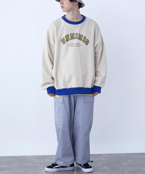 SPOC STORE(スポックストア)の「【SPOC STORE】カレッジロゴリンガースウェット(スウェット・メンズ・ブルー/ライトベージュ・M/L)」の5枚目の写真