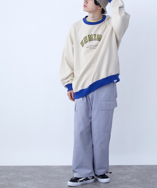 SPOC STORE(スポックストア)の「【SPOC STORE】カレッジロゴリンガースウェット(スウェット・メンズ・ブルー/ライトベージュ・M/L)」の6枚目の写真