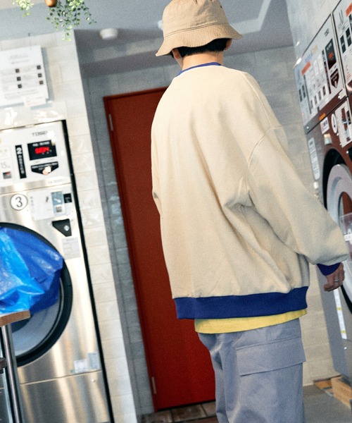 SPOC STORE(スポックストア)の「【SPOC STORE】カレッジロゴリンガースウェット(スウェット・メンズ・ブルー/ライトベージュ・M/L)」の14枚目の写真