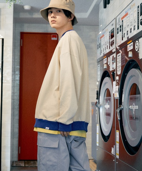 SPOC STORE(スポックストア)の「【SPOC STORE】カレッジロゴリンガースウェット(スウェット・メンズ・ブルー/ライトベージュ・M/L)」の15枚目の写真