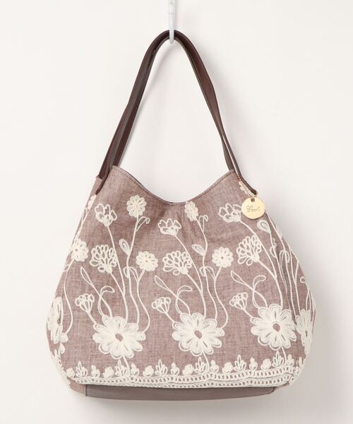 Cache Cache カシュ Cachecache 花柄刺繍変形トートバッグ トートバッグ カシュ のファッション Cachecache カシュカシュ バッグ