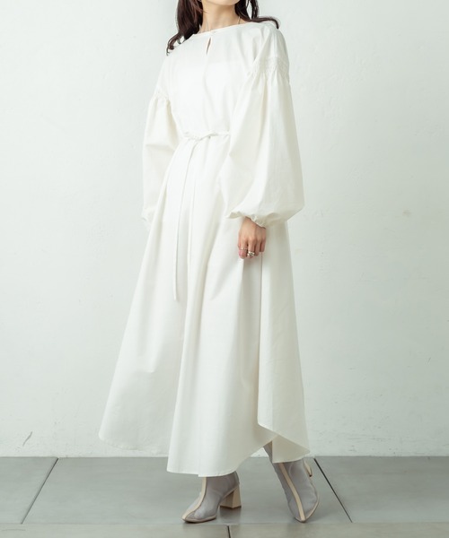 mystic（ミスティック）の「ボリュームスリーブワンピース（ワンピース・レディース・オフホワイト/ブラック/イエロー・FREE）」の14枚目の写真