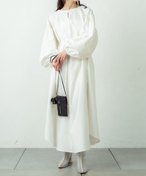 mystic（ミスティック）の「ボリュームスリーブワンピース（ワンピース・レディース・オフホワイト/ブラック/イエロー・FREE）」の11枚目の写真