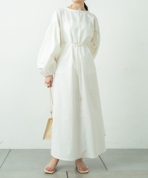 mystic（ミスティック）の「ボリュームスリーブワンピース（ワンピース・レディース・オフホワイト/ブラック/イエロー・FREE）」の13枚目の写真