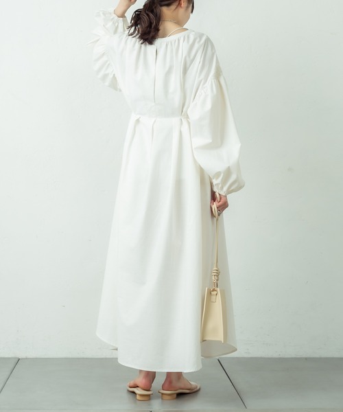 mystic（ミスティック）の「ボリュームスリーブワンピース（ワンピース・レディース・オフホワイト/ブラック/イエロー・FREE）」の8枚目の写真