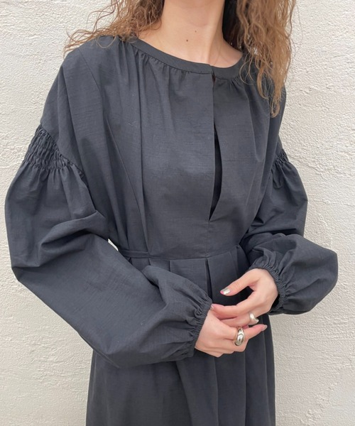 mystic（ミスティック）の「ボリュームスリーブワンピース（ワンピース・レディース・オフホワイト/ブラック/イエロー・FREE）」の21枚目の写真