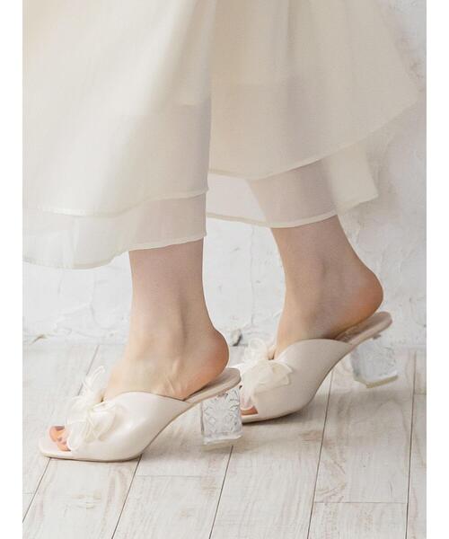 Honey Salon（ハニーサロン）の「ハートカットミュール（サンダル・レディース・ブラック/アイボリー・S/M/L）」の14枚目の写真