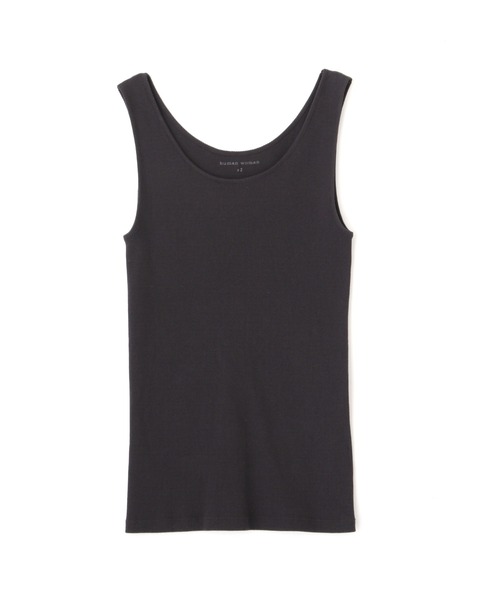 human woman（ヒューマンウーマン）の「◆スビンテレコ丸胴タンク（タンクトップ・レディース・ホワイト/ダークグレー/グレー系その他/グレー・MEDIUM）」の6枚目の写真