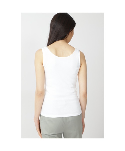 human woman（ヒューマンウーマン）の「◆スビンテレコ丸胴タンク（タンクトップ・レディース・ホワイト/ダークグレー/グレー系その他/グレー・MEDIUM）」の12枚目の写真