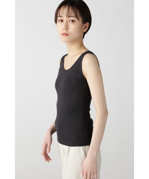 human woman（ヒューマンウーマン）の「◆スビンテレコ丸胴タンク（タンクトップ・レディース・ホワイト/ダークグレー/グレー系その他/グレー・MEDIUM）」の8枚目の写真