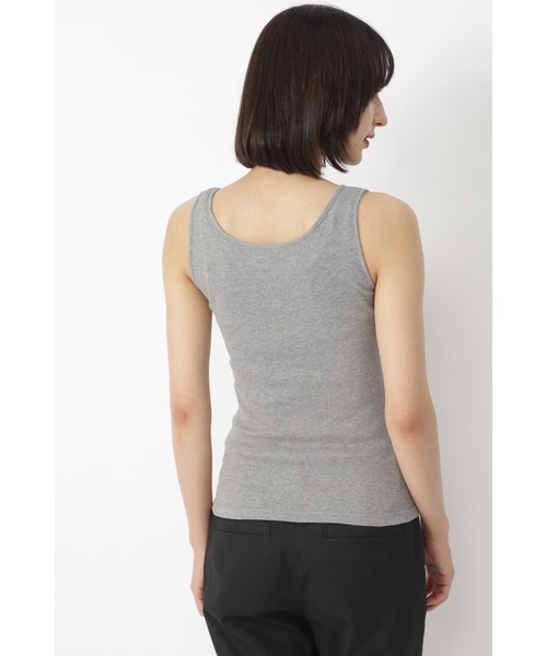 human woman（ヒューマンウーマン）の「◆スビンテレコ丸胴タンク（タンクトップ・レディース・ホワイト/ダークグレー/グレー系その他/グレー・MEDIUM）」の17枚目の写真