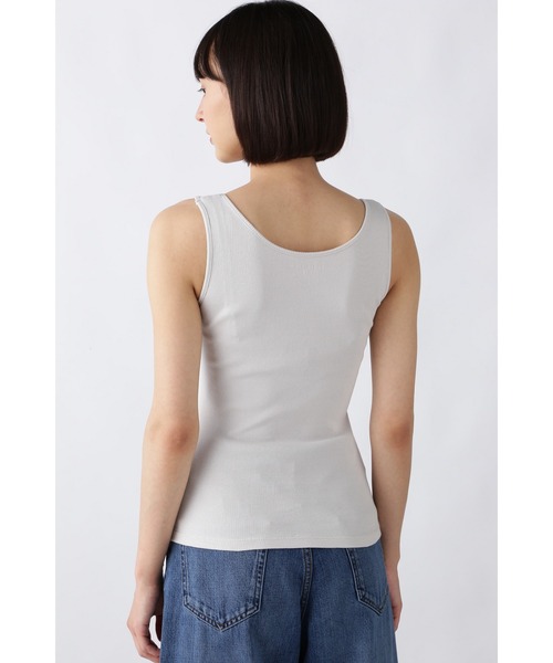 human woman（ヒューマンウーマン）の「◆スビンテレコ丸胴タンク（タンクトップ・レディース・ホワイト/ダークグレー/グレー系その他/グレー・MEDIUM）」の18枚目の写真