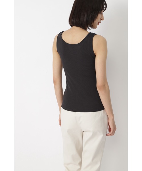 human woman（ヒューマンウーマン）の「◆スビンテレコ丸胴タンク（タンクトップ・レディース・ホワイト/ダークグレー/グレー系その他/グレー・MEDIUM）」の21枚目の写真