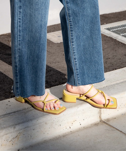 WEGO（ウィゴー）の「WEGO/ナローコードトングサンダル（サンダル・レディース・ブラック/ブルー/ライム/ホワイト・LARGE/MEDIUM）」の7枚目の写真