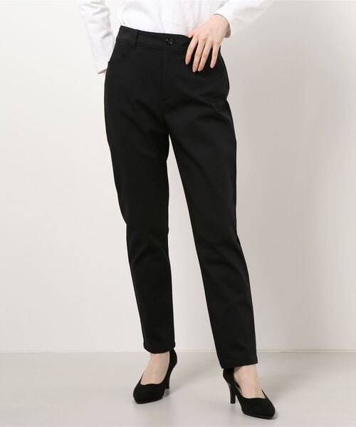 GGD（ジージーディー）の「HAVE A NICE TRIP / Ｃ／Ｎダブルクロスストレッチスリムテーパードパンツ（その他パンツ・レディース・ブラック/ネイビー・M/L）」の2枚目の写真