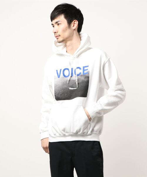 EMMA NOVEMBER (エマノーヴェンバー)の「ヘヴィー ブレンド 8.0oz ビッグシルエット フーディー ”ROMANCE VOICE”(パーカー・メンズ・ホワイト・1/2/3)」の4枚目の写真