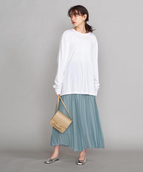 TheOpen Product（ザオープンプロダクト）の「＜TheOpen Product＞ルーズフィットロングスリーブカットソー（Tシャツ/カットソー・レディース・ホワイト/ライム・FREE）」の14枚目の写真