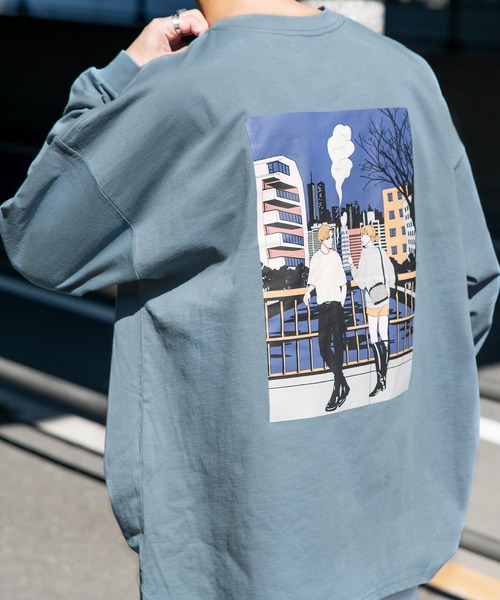 Adoon plain（アドーンプレーン）の「【Adoon plain】アソートポップオーバーロンT（Tシャツ/カットソー・メンズ・ホワイト/ブラック/オフホワイト/ダークブルー・MEDIUM/LARGE）」の4枚目の写真