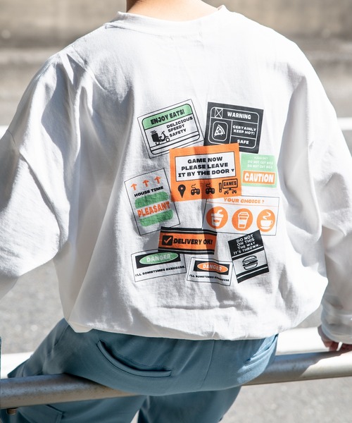 Adoon plain（アドーンプレーン）の「【Adoon plain】アソートポップオーバーロンT（Tシャツ/カットソー・メンズ・ホワイト/ブラック/オフホワイト/ダークブルー・MEDIUM/LARGE）」の2枚目の写真