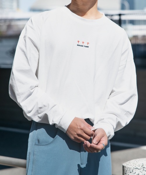 Adoon plain（アドーンプレーン）の「【Adoon plain】アソートポップオーバーロンT（Tシャツ/カットソー・メンズ・ホワイト/ブラック/オフホワイト/ダークブルー・MEDIUM/LARGE）」の20枚目の写真