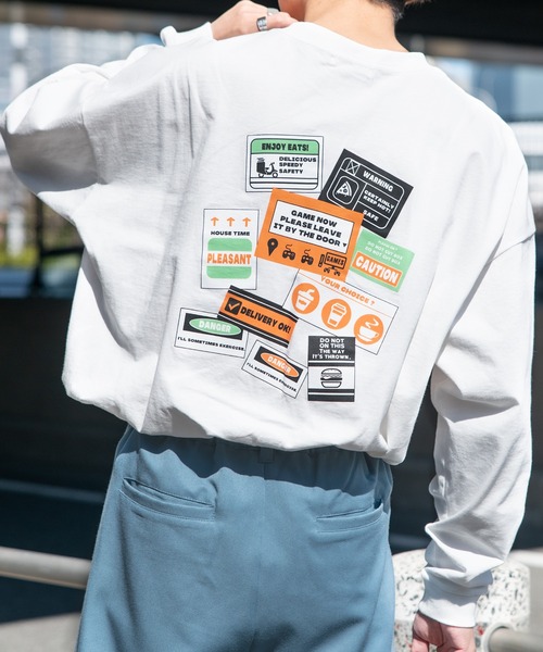 Adoon plain（アドーンプレーン）の「【Adoon plain】アソートポップオーバーロンT（Tシャツ/カットソー・メンズ・ホワイト/ブラック/オフホワイト/ダークブルー・MEDIUM/LARGE）」の15枚目の写真