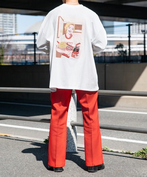 Adoon plain（アドーンプレーン）の「【Adoon plain】アソートポップオーバーロンT（Tシャツ/カットソー・メンズ・ホワイト/ブラック/オフホワイト/ダークブルー・MEDIUM/LARGE）」の6枚目の写真