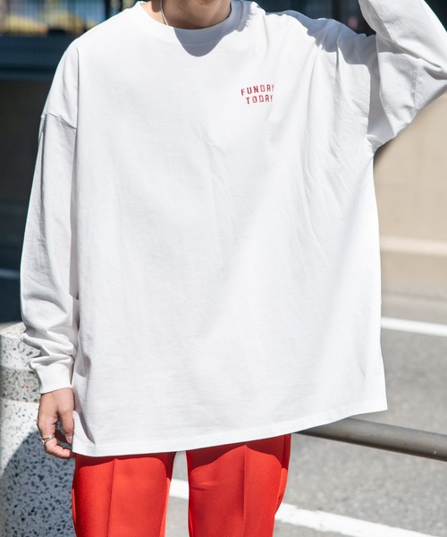 Adoon plain（アドーンプレーン）の「【Adoon plain】アソートポップオーバーロンT（Tシャツ/カットソー・メンズ・ホワイト/ブラック/オフホワイト/ダークブルー・MEDIUM/LARGE）」の21枚目の写真