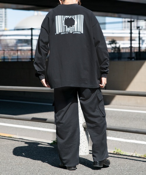 Adoon plain（アドーンプレーン）の「【Adoon plain】アソートポップオーバーロンT（Tシャツ/カットソー・メンズ・ホワイト/ブラック/オフホワイト/ダークブルー・MEDIUM/LARGE）」の7枚目の写真