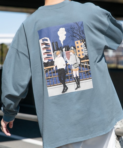 Adoon plain（アドーンプレーン）の「【Adoon plain】アソートポップオーバーロンT（Tシャツ/カットソー・メンズ・ホワイト/ブラック/オフホワイト/ダークブルー・MEDIUM/LARGE）」の18枚目の写真