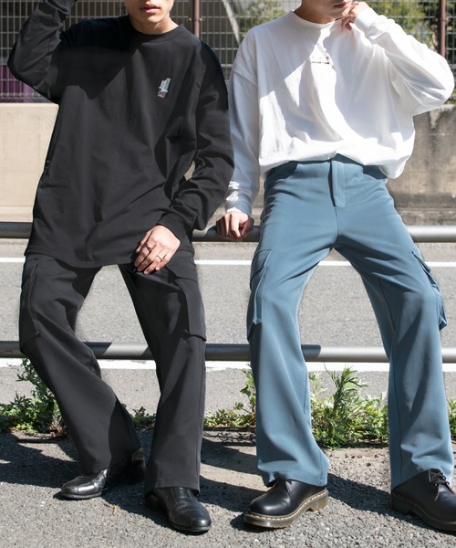 Adoon plain（アドーンプレーン）の「【Adoon plain】アソートポップオーバーロンT（Tシャツ/カットソー・メンズ・ホワイト/ブラック/オフホワイト/ダークブルー・MEDIUM/LARGE）」の9枚目の写真