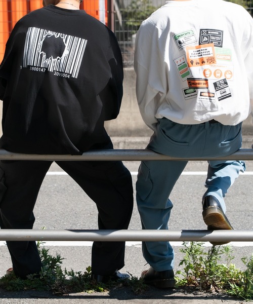 Adoon plain（アドーンプレーン）の「【Adoon plain】アソートポップオーバーロンT（Tシャツ/カットソー・メンズ・ホワイト/ブラック/オフホワイト/ダークブルー・MEDIUM/LARGE）」の14枚目の写真