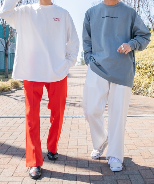 Adoon plain（アドーンプレーン）の「【Adoon plain】アソートポップオーバーロンT（Tシャツ/カットソー・メンズ・ホワイト/ブラック/オフホワイト/ダークブルー・MEDIUM/LARGE）」の19枚目の写真