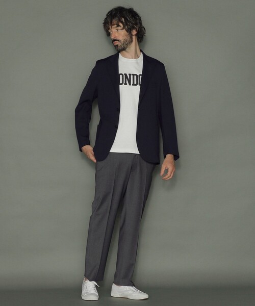 【MACKINTOSH LONDON】テーラードジャケット　ネイビー　XL BREASY JACKET】ドットエアープライムフレックスセットアップ
