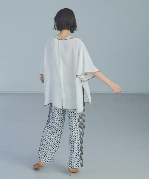 qualite(カリテ)の「【WEB限定】ジメオ柄スティックパンツ(その他パンツ・レディース・ベージュ/グリーン・38/36)」の12枚目の写真