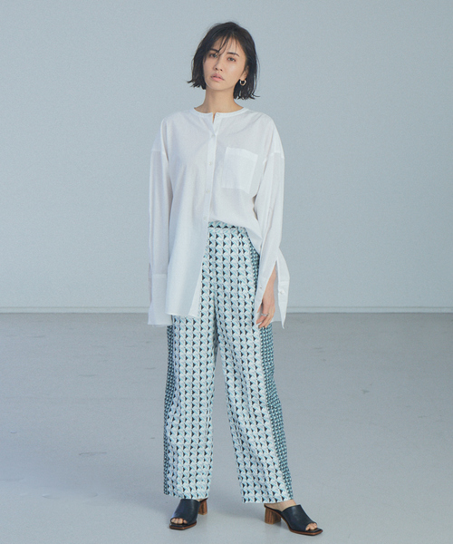 qualite(カリテ)の「【WEB限定】ジメオ柄スティックパンツ(その他パンツ・レディース・ベージュ/グリーン・38/36)」の14枚目の写真