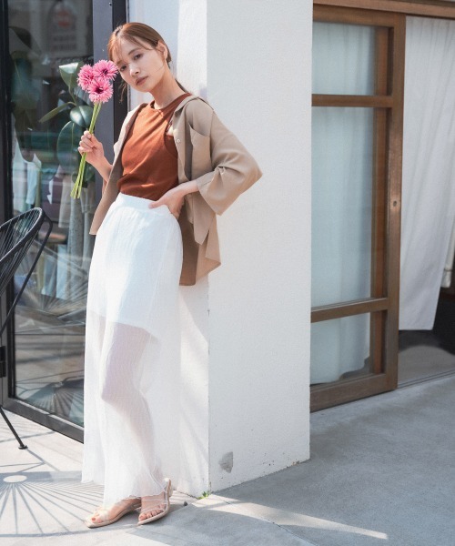 mysty woman（ミスティウーマン）の「カップ付きアメスリツインプルオーバー 944726（Tシャツ/カットソー・レディース・ブラック/オフホワイト/テラコッタ・FREE）」の15枚目の写真