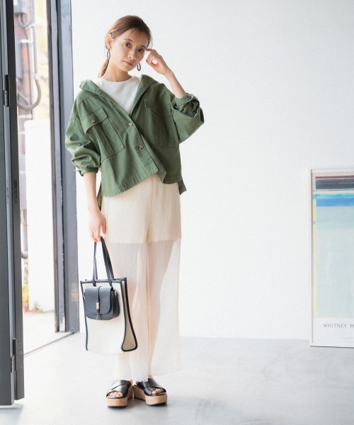 mysty woman（ミスティウーマン）の「カップ付きアメスリツインプルオーバー 944726（Tシャツ/カットソー・レディース・ブラック/オフホワイト/テラコッタ・FREE）」の18枚目の写真