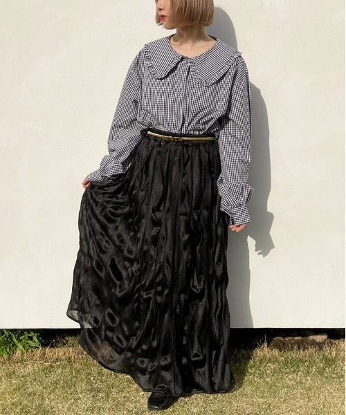 apres jour（アプレジュール）の「クリンクルスカート【ZOZOTOWN限定アイテム】（スカート・レディース・モカ/ブラック/アイボリー・フリー/X-LARGE）」の20枚目の写真