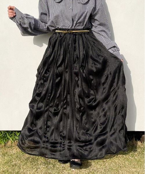 apres jour（アプレジュール）の「クリンクルスカート【ZOZOTOWN限定アイテム】（スカート・レディース・モカ/ブラック/アイボリー・フリー/X-LARGE）」の16枚目の写真