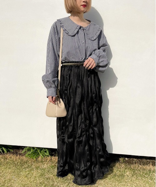 apres jour（アプレジュール）の「クリンクルスカート【ZOZOTOWN限定アイテム】（スカート・レディース・モカ/ブラック/アイボリー・フリー/X-LARGE）」の22枚目の写真